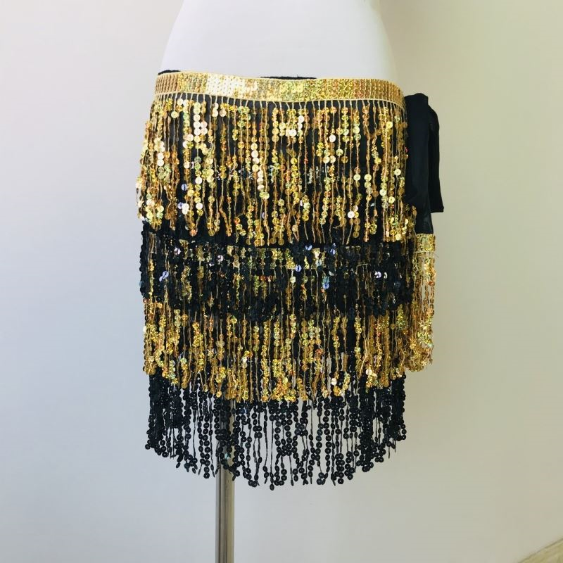 Yellow, black, yellow, four-storey waist chains